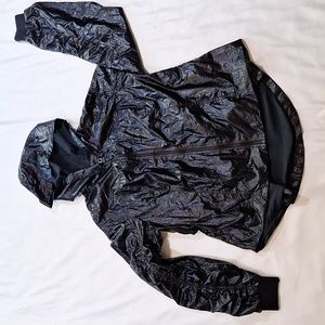 G by Giuliana Black trash bag fashion art Jacket